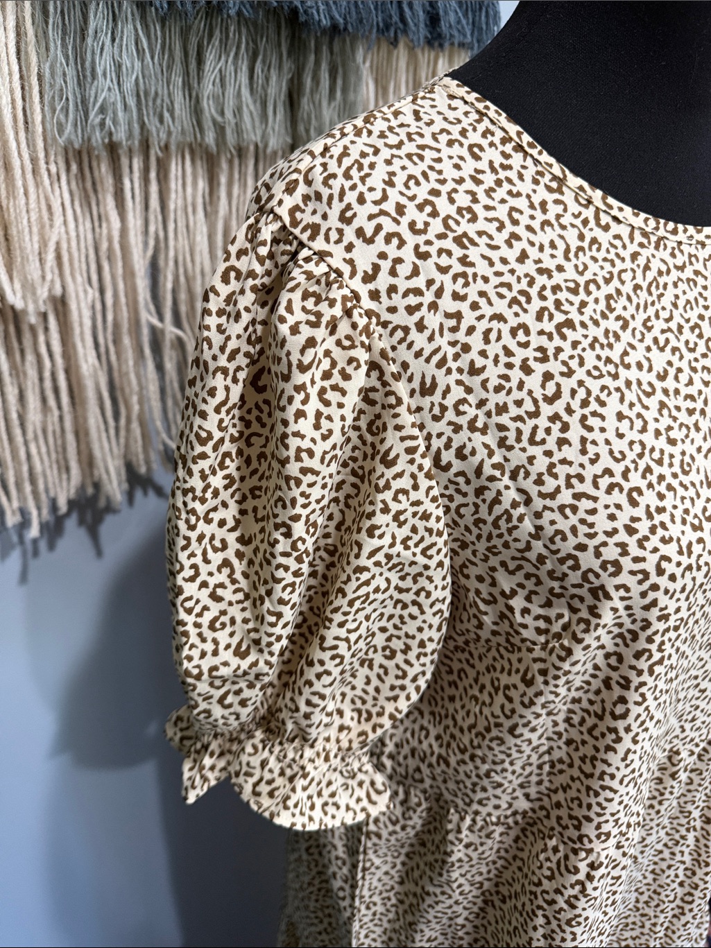 Nwt Prettygarden Leopard Print Tiered Midi Maxi Dress Large — image 6 of 8